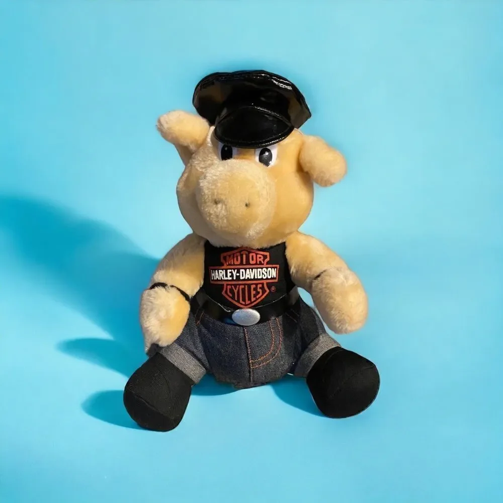 HARLEY DAVIDSON Plush PIG Animal Doll Toy W/ TAGS PLAY BY PLAY 1998 Vintage